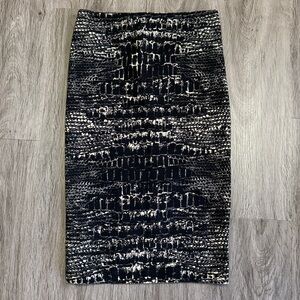 McQ ALEXANDER MCQUEEN Croc Print Pencil Skirt S